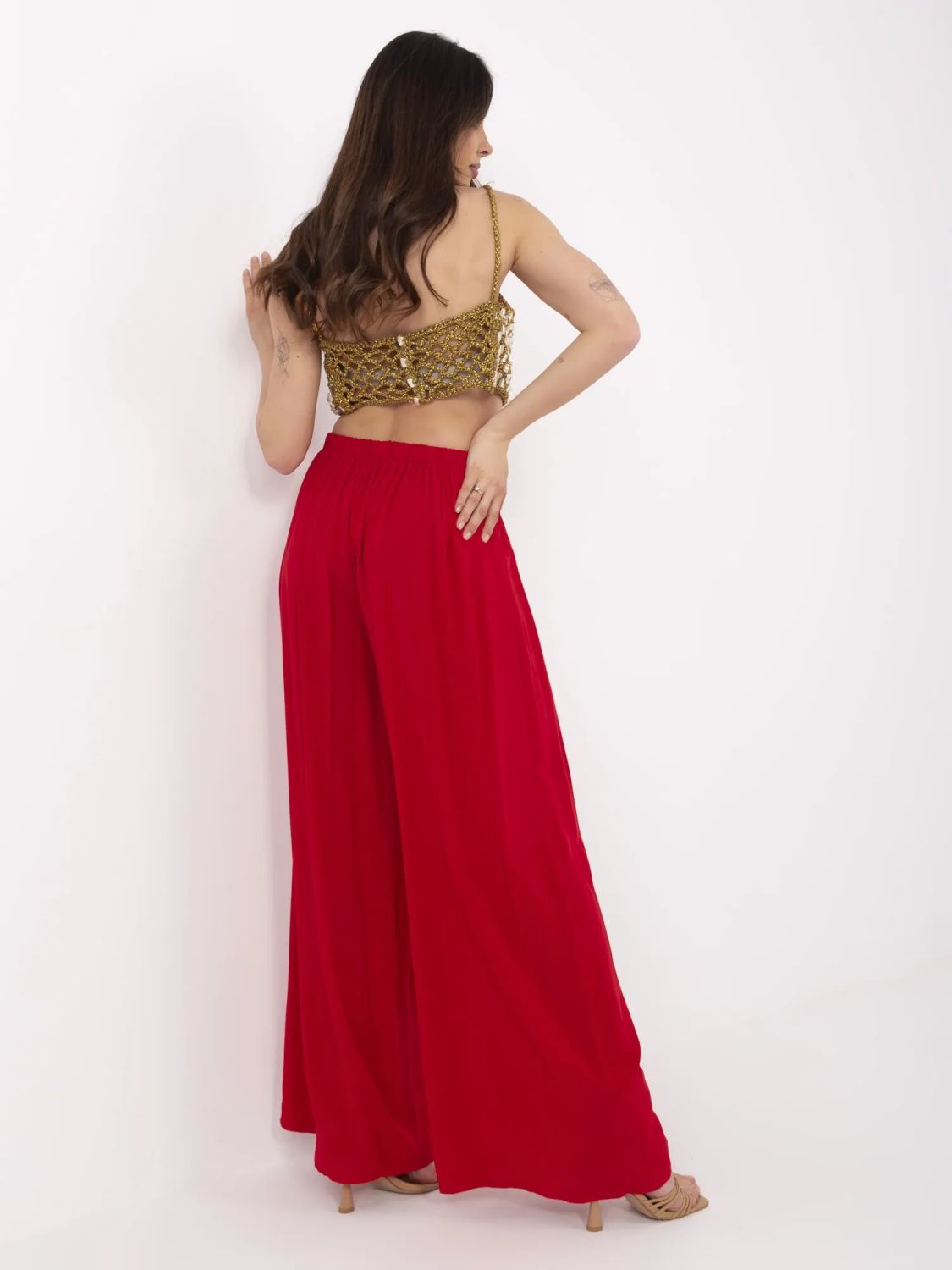 Stylowe czerwone spodnie