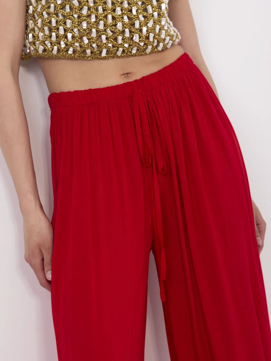 Stylowe czerwone spodnie