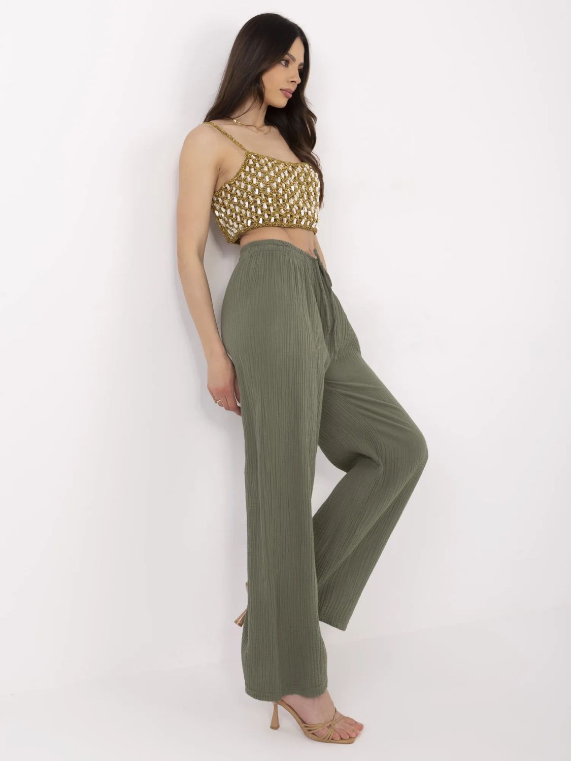 Spodnie-TW-SP-BI-3204.70-khaki