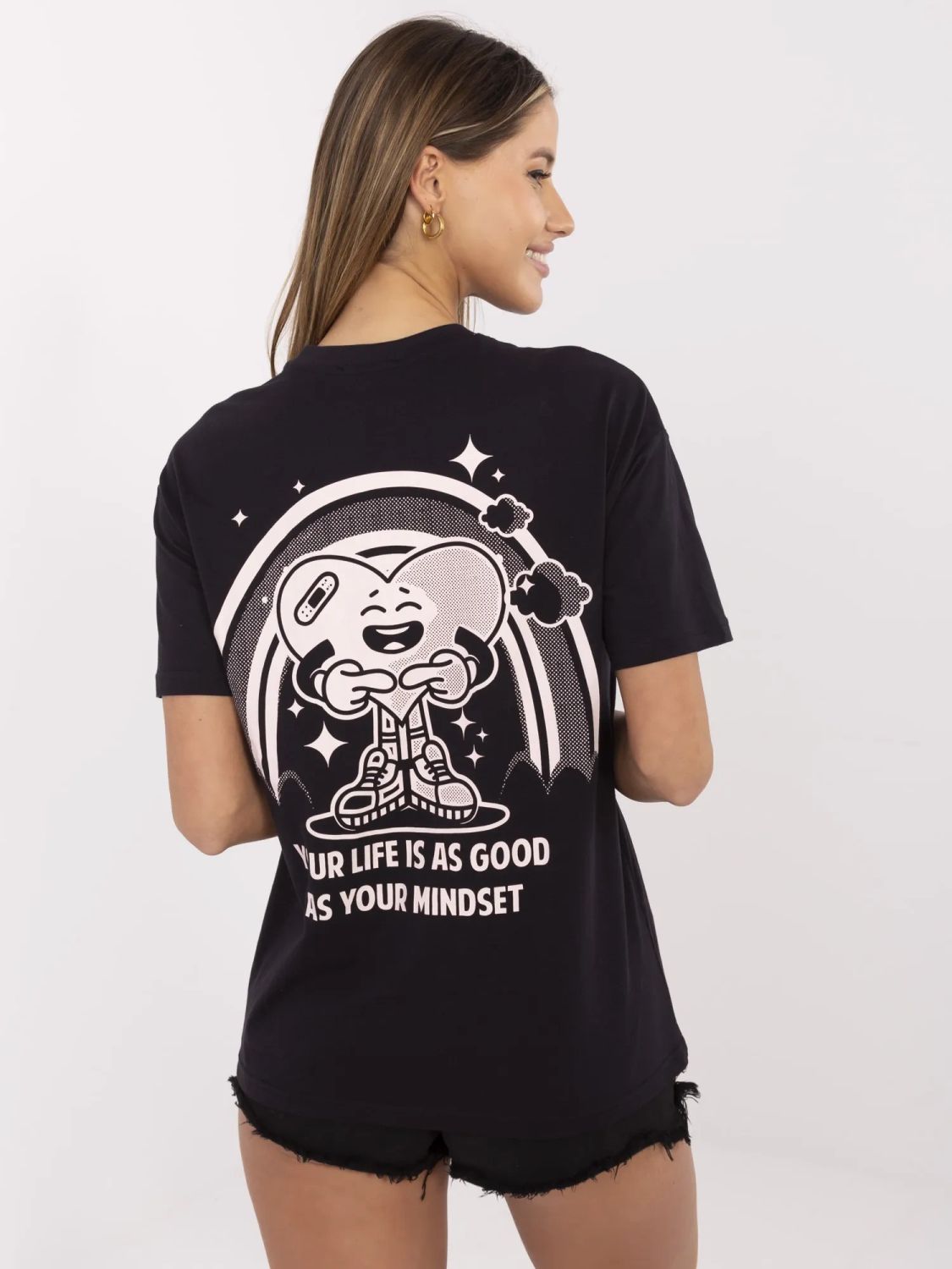 Stylowe szare t-shirt z nadrukiem