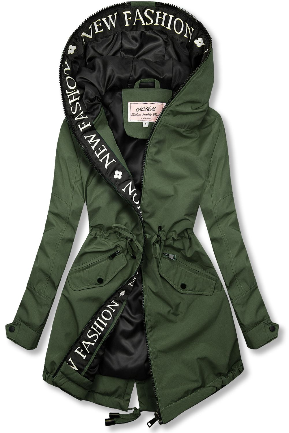 Lekka przejściowa parka FAHION khaki