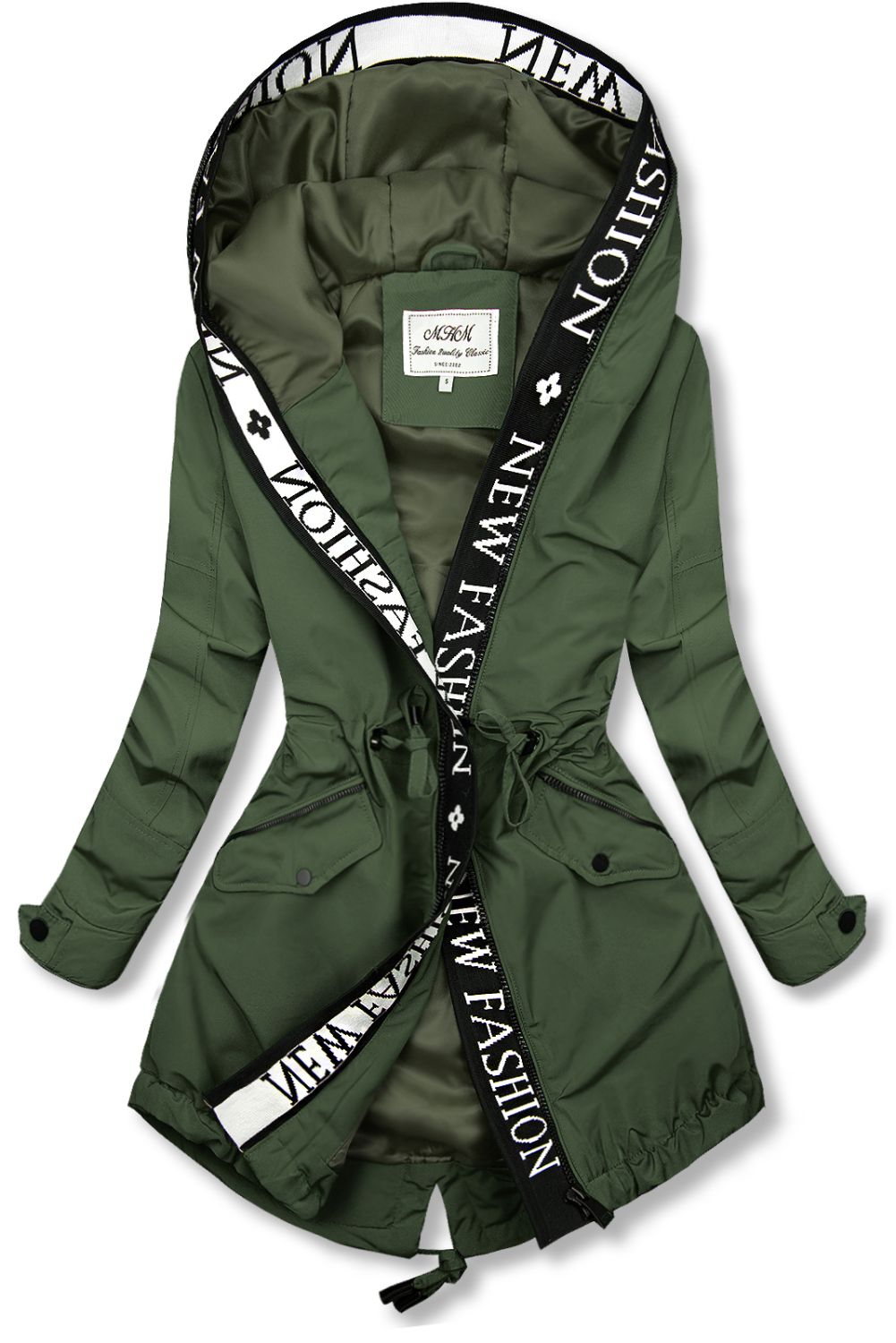 Oliwkowo-zielona parka FASHION