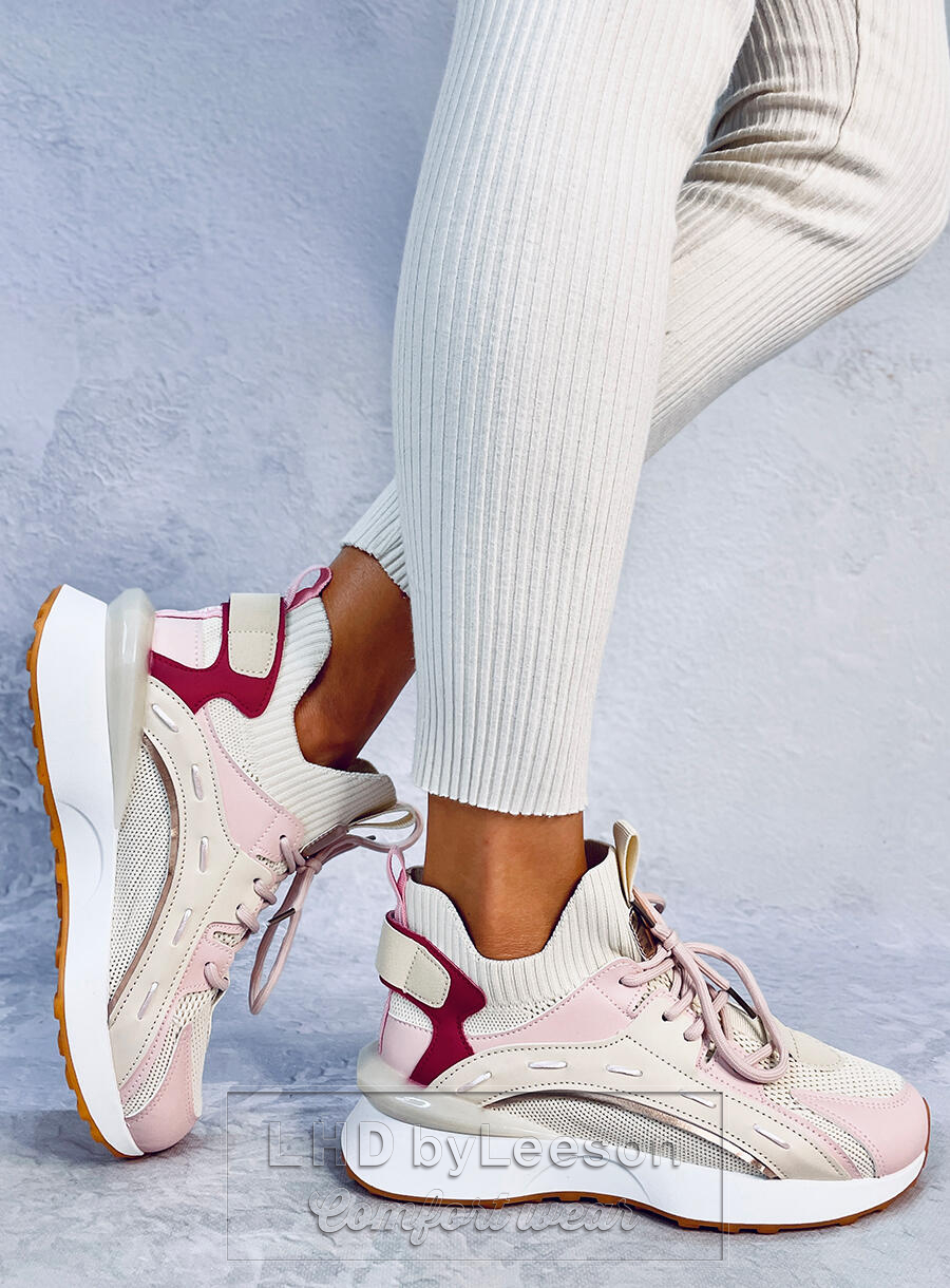 Sneakersy skarpetkowe Pink