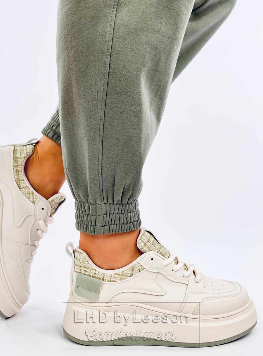 Sneakersy damskie pastelowe MOTIMES BEIGE GREEN