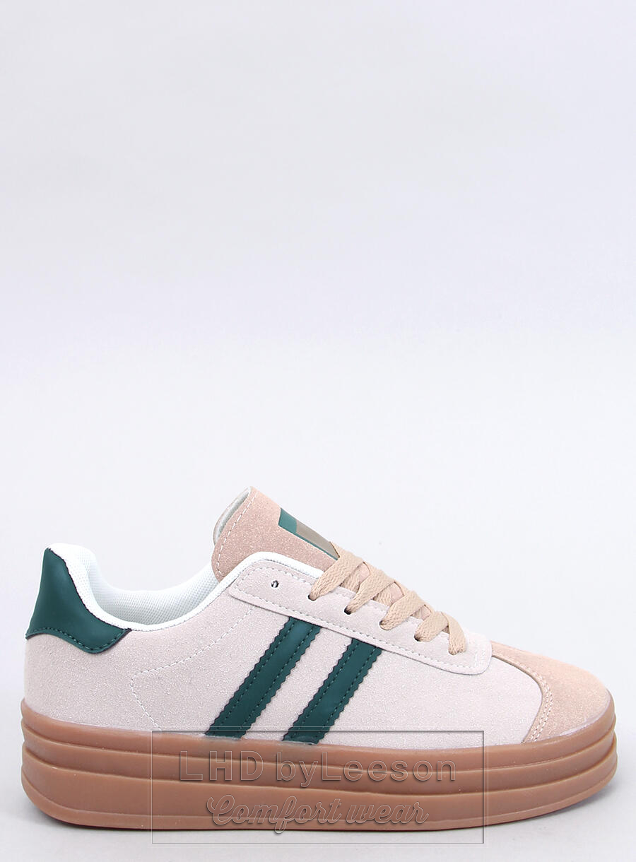 Sneakersy damskie ESSA BEIGE/GREEN