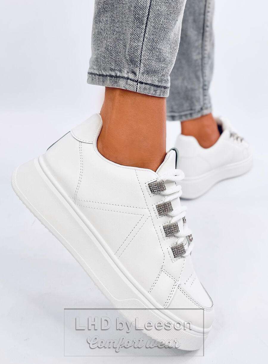 Sneakersy z grubymi sznurówkami SADRI WHITE