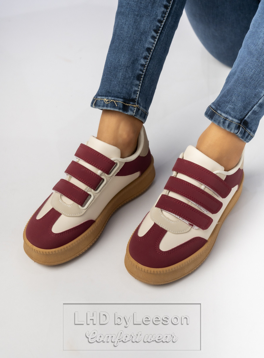 Damskie Sneakersy – Bordowe AURORA WINE