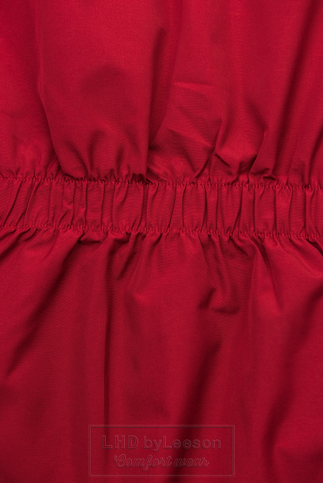 Czerwona dwustronna kurtka z wzorem pepitki