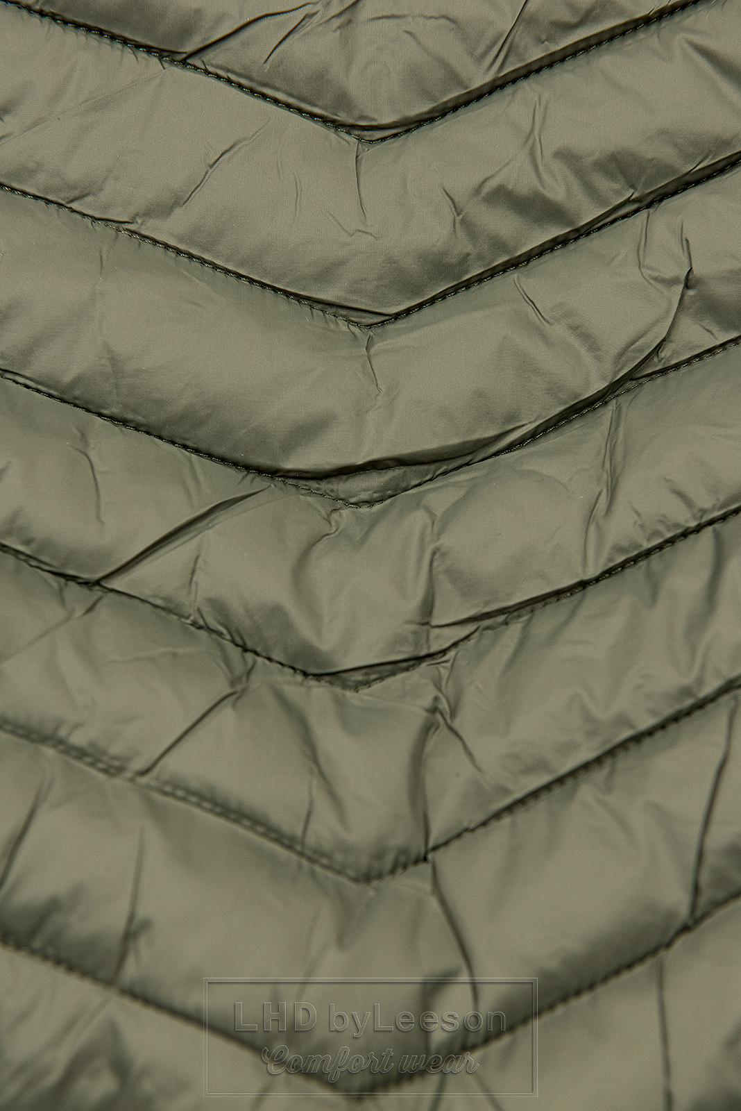 Oliwkowo-zielona kurtka z elastycznym pasem
