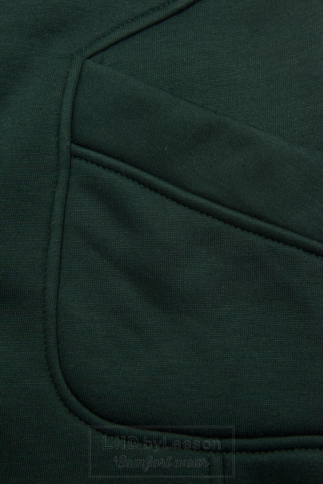 Szmaragdowo-zielona długa bluza z kapturem