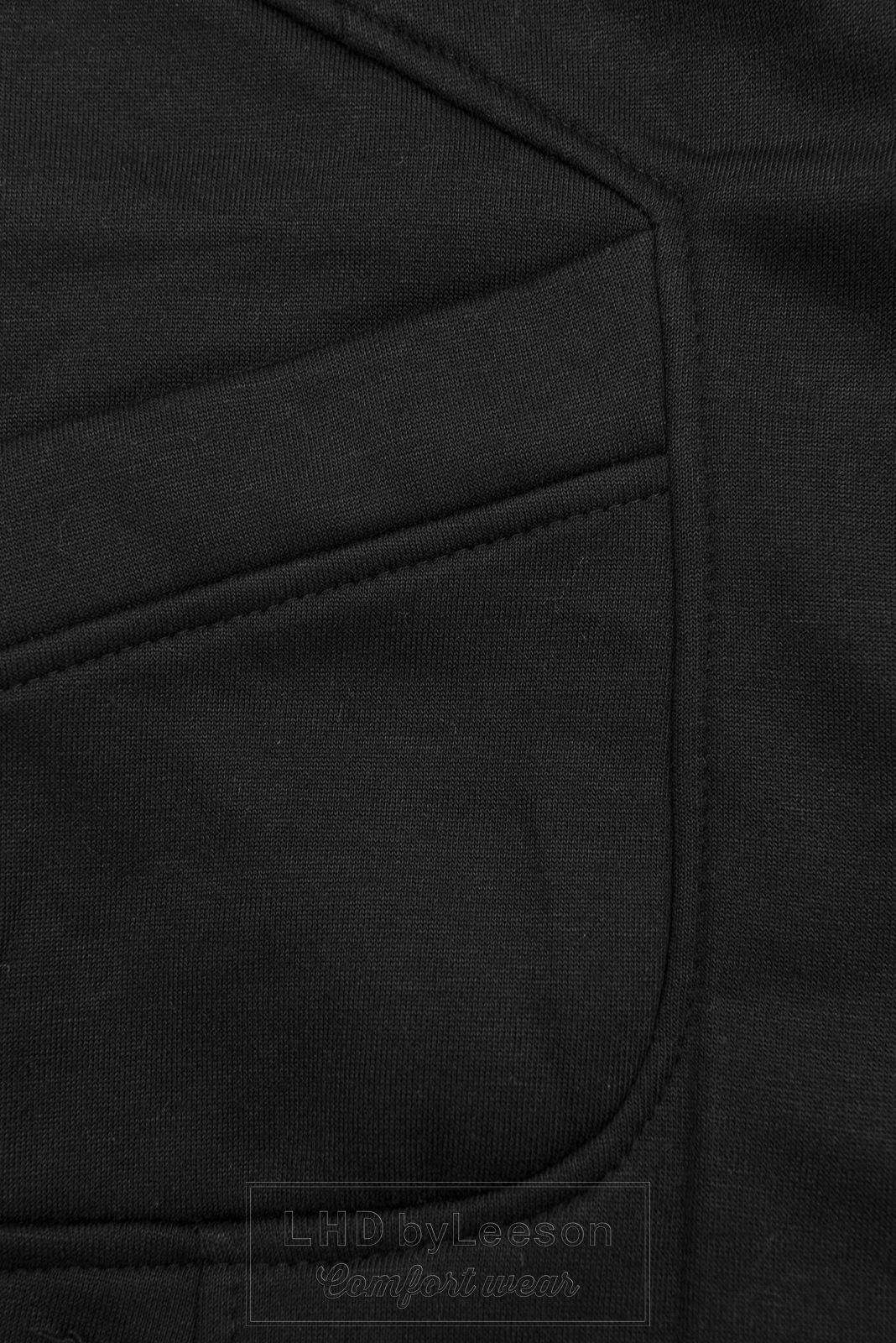 Czarna długa bluza z kapturem