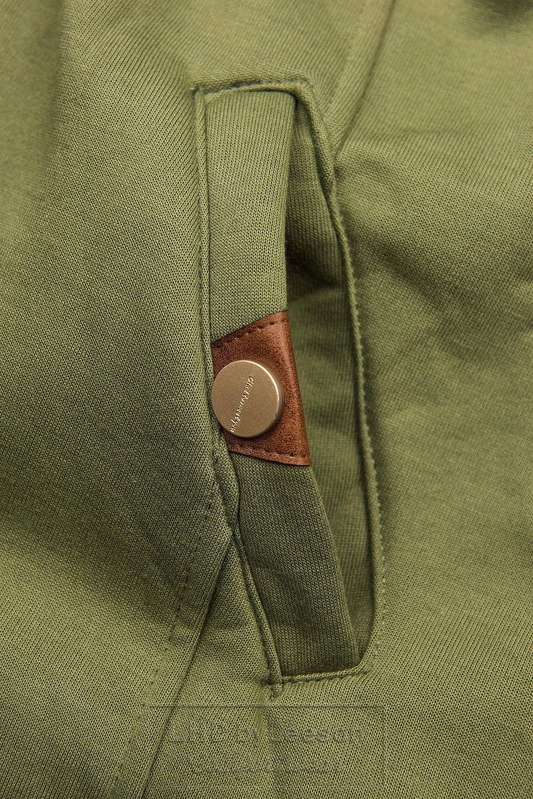 Army zielona długa bluza z pikowanym kapturem
