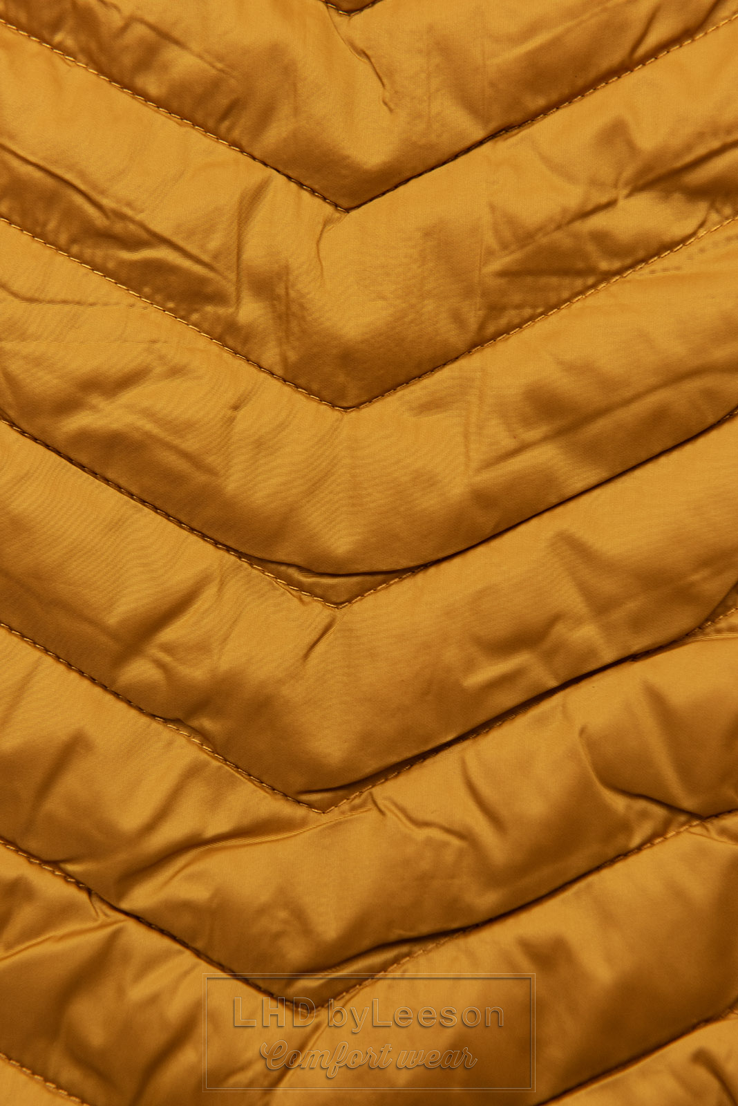 Lekka przejściowa kurtka musztardowo-żółta