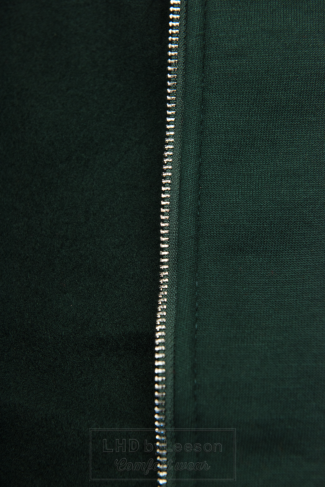 Szmaragdowo-zielona bluza na zamek z kapturem
