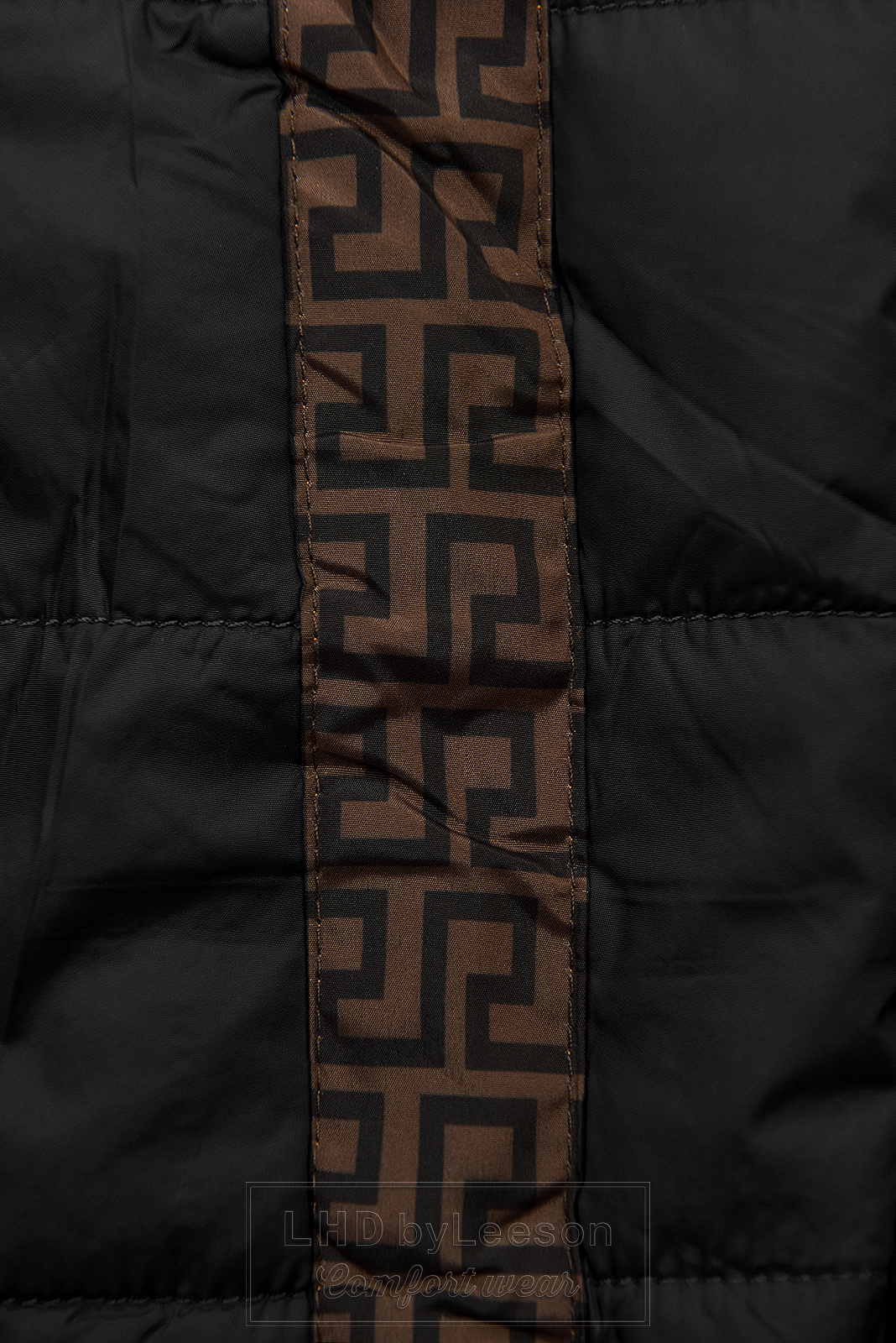 Czarna/brązowa dwustronna kurtka z ociepliną
