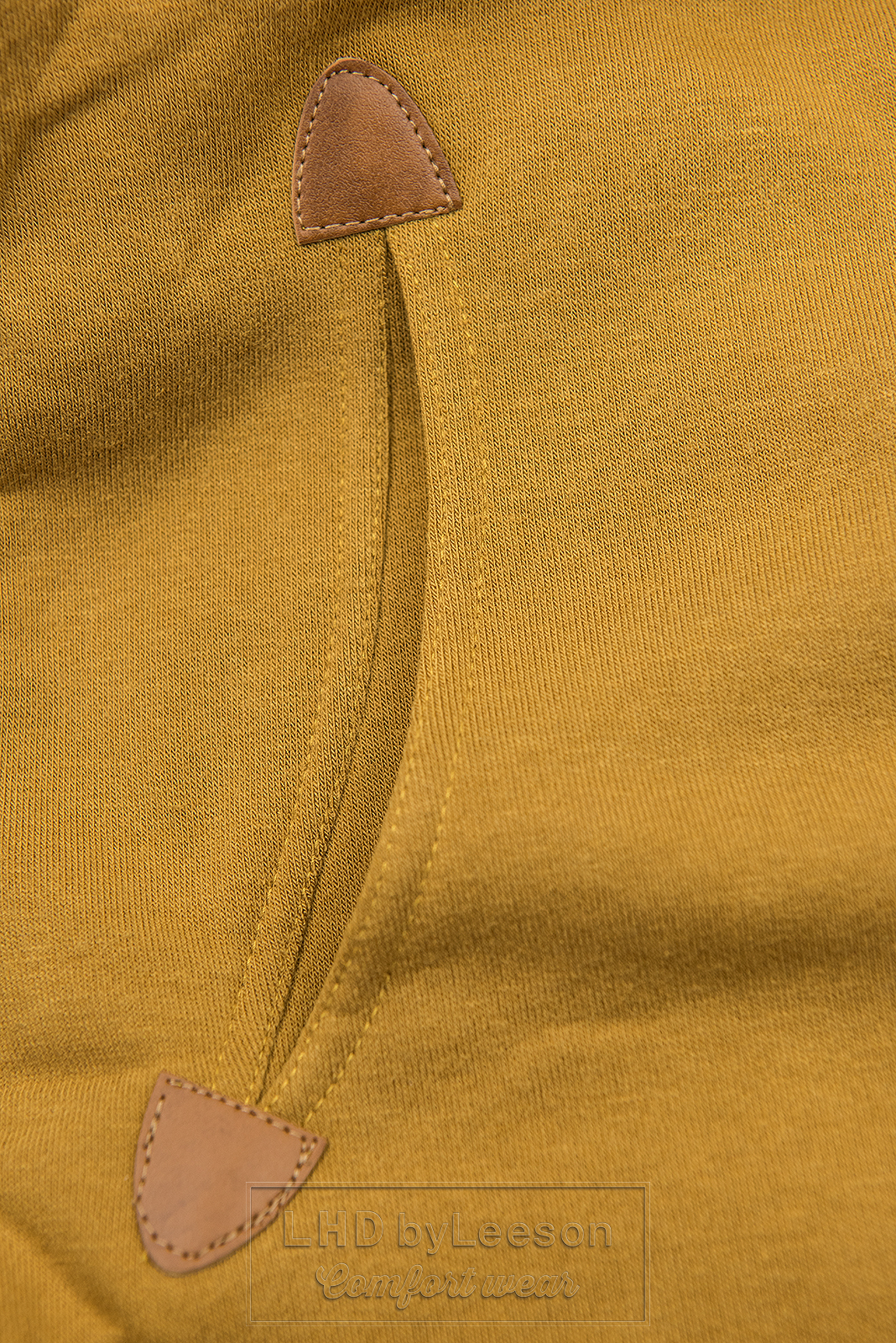 Musztardowo-żółta bluza w fasonie slim
