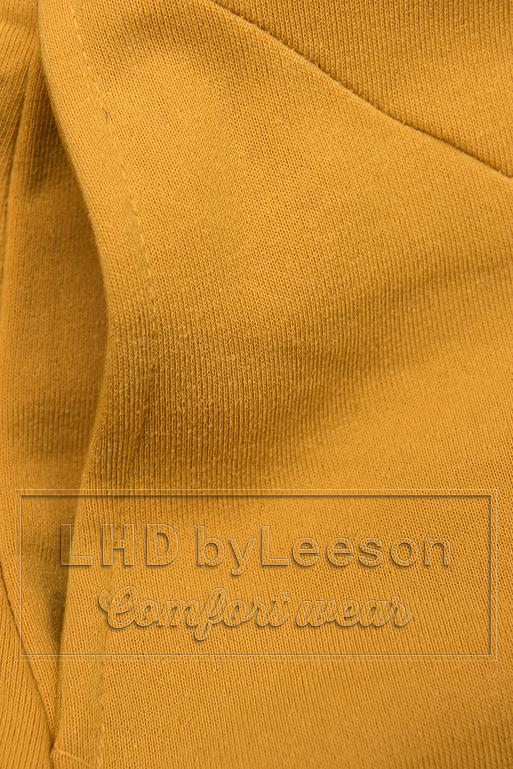 Żółty komplet dresowy z wzorzystym kapturem
