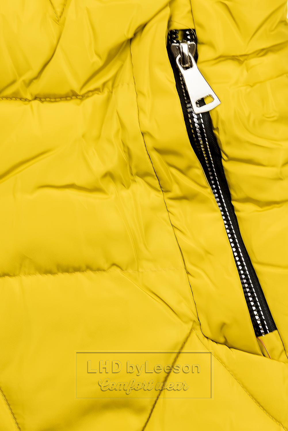 Żółta kurtka o dopasowanym fasonie