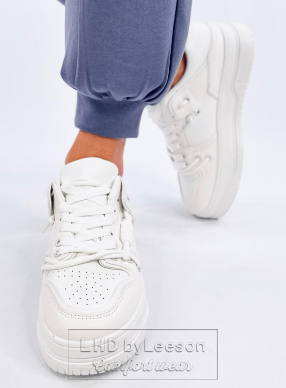 Sneakersy na wysokiej podeszwie WHITE