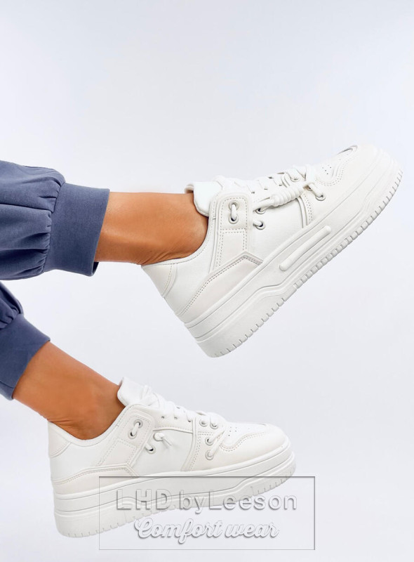 Sneakersy na wysokiej podeszwie WHITE