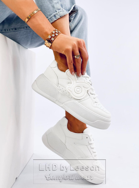 Sneakersy na platformie BROADY ALLWHITE