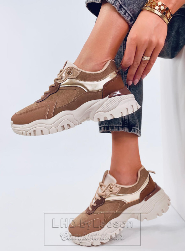 Sneakersy damskie BECKY KHAKI