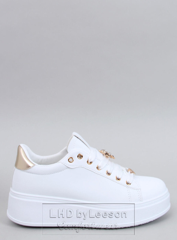 Sneakersy na platformie YARED WHITE/GOLD