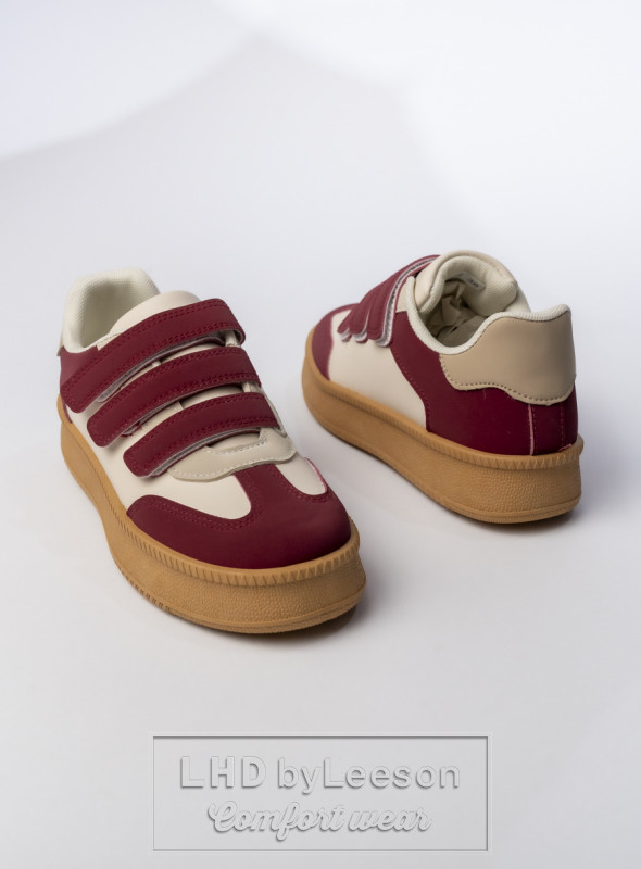 Damskie Sneakersy – Bordowe AURORA WINE