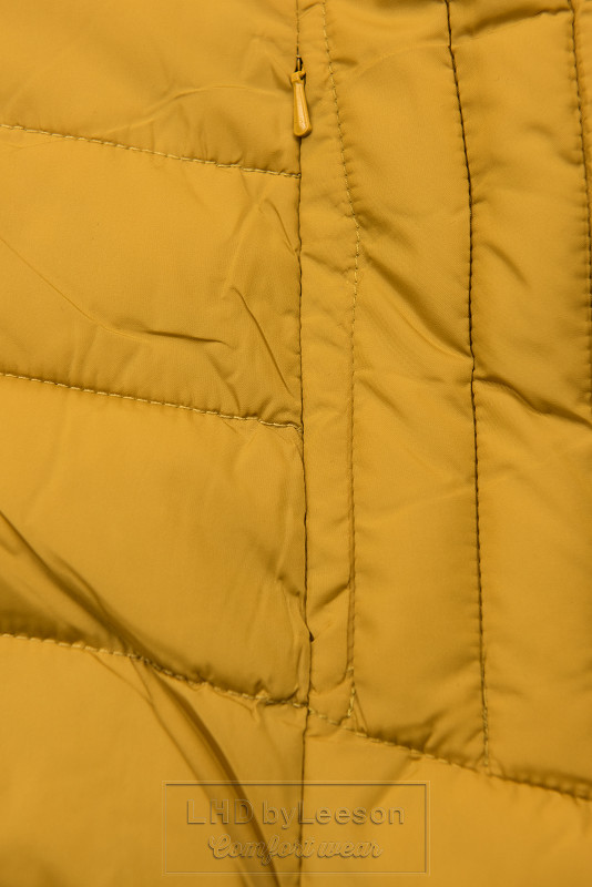 Przejściowa pikowana kurtka żółta
