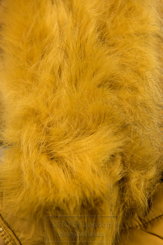 Przejściowa pikowana kurtka żółta