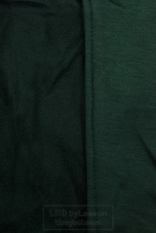 Szmaragdowo-zielona długa bluza z asymetrycznym zamkiem