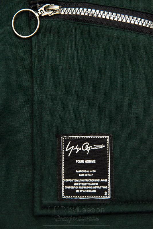 Szmaragdowo-zielona sportowa długa bluza