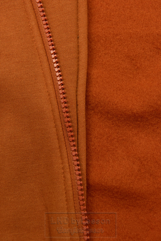 Tycjanowa bluza z kolorową podszewką w kapturze