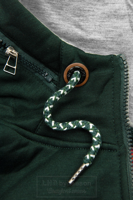 Szmaragdowo-zielona bluza z wyprofilowaną talią