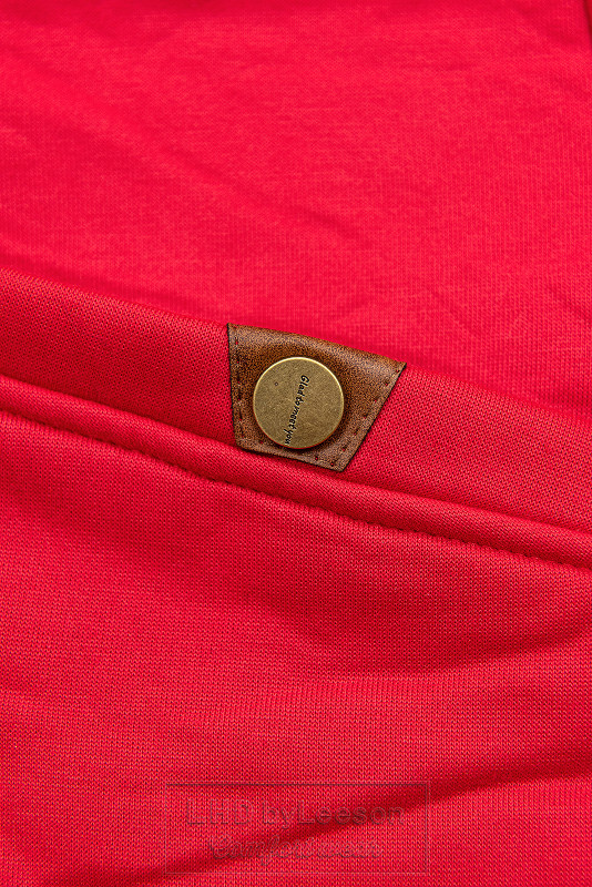 Bluza o wydłużonym fasonie czerwona
