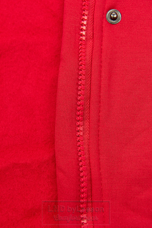 Bluza o wydłużonym fasonie czerwona