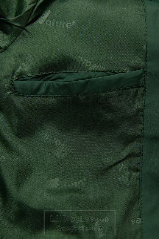 Przejściowa kurtka o wydłużonym kroju zielona