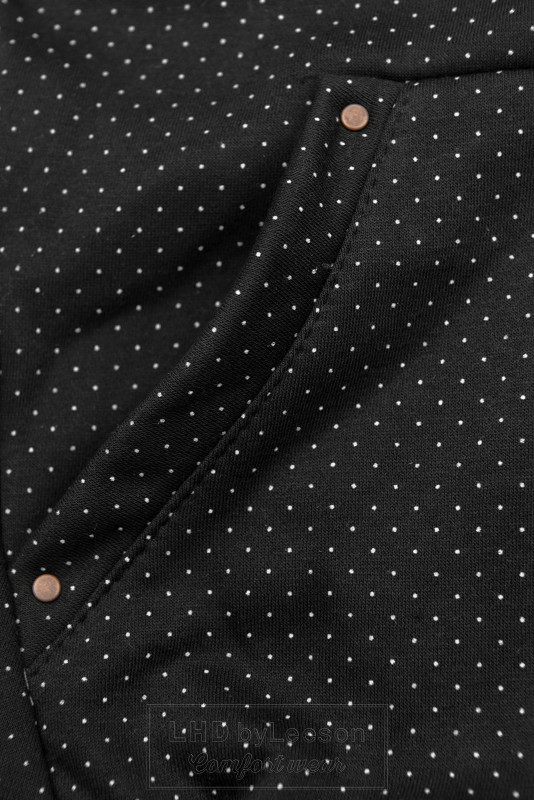 Czarna bluza z delikatnym nadrukiem w kropki