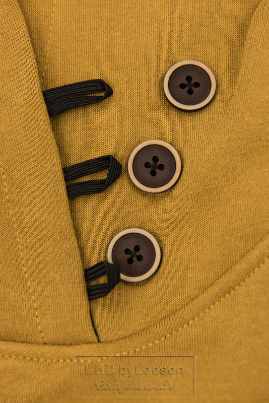 Musztardowo-żółta bluza w fasonie slim
