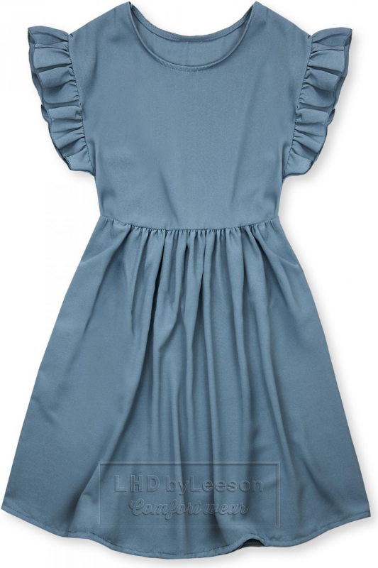 Niebieska letnia sukienka z wiskozy