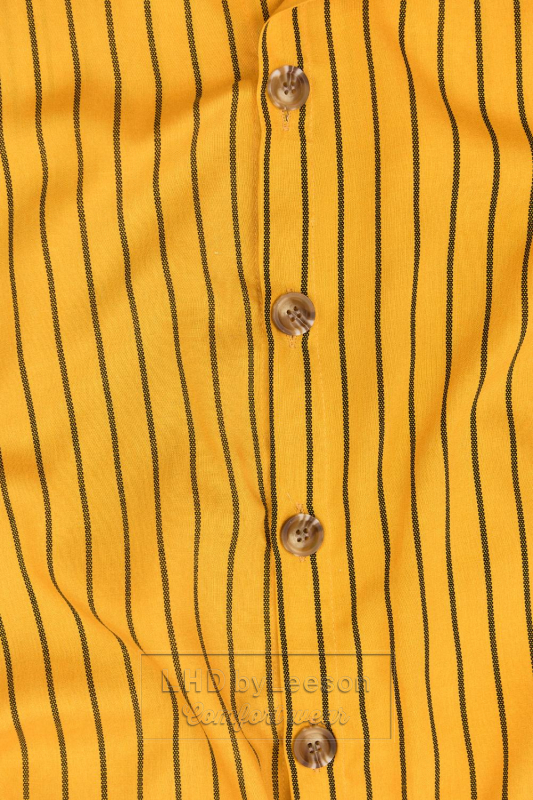Żółta midi sukienka w paski