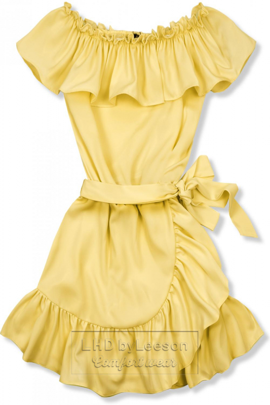 Jasnożółta falbaniasta sukienka Olivia/O'la Voga
