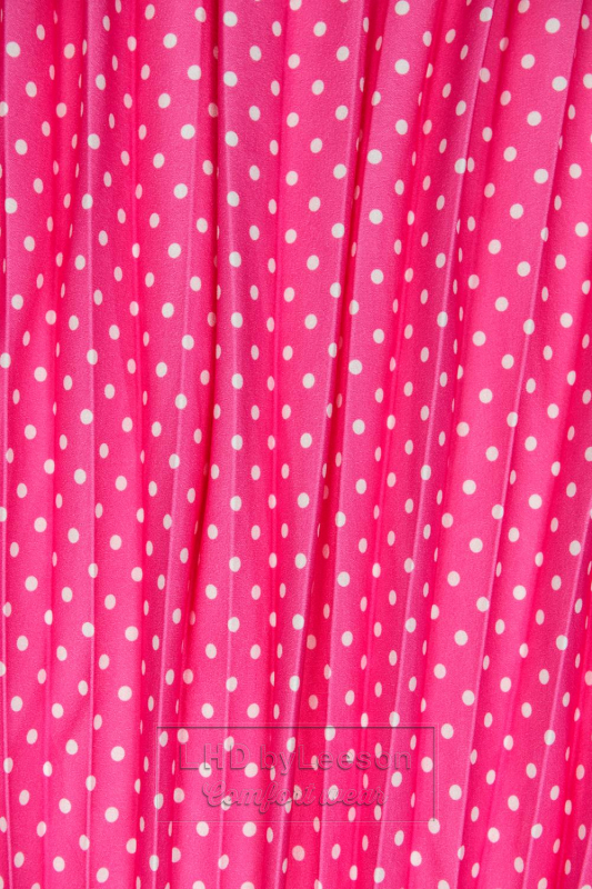 Neonowo-różowa plisowana spódnica