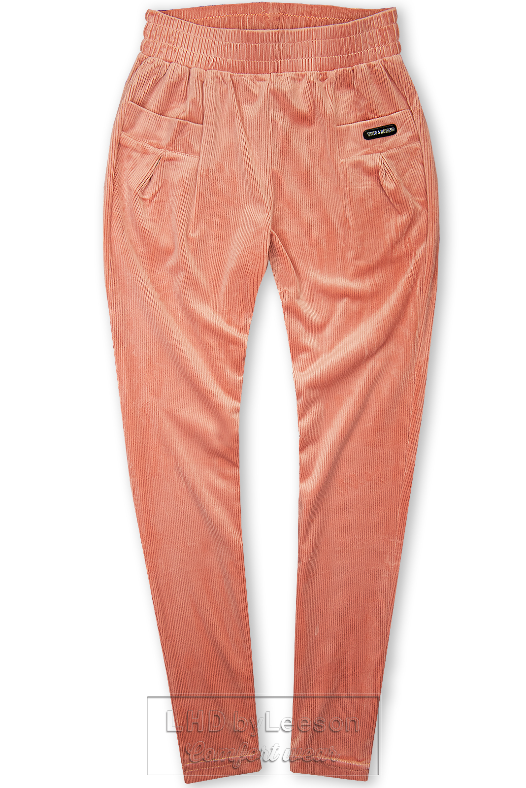 Łososiowo-różowe spodnie z kieszeniami THE BRAND