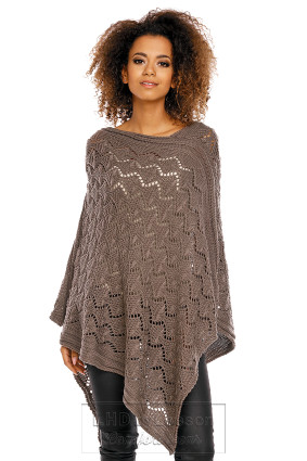 Eleganckie brązowe poncho