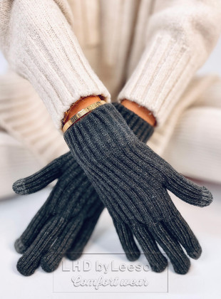 Ciepłe rękawiczki damskie dotykowe CAROLES GRAFITOWE