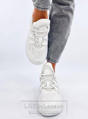 Sneakersy na koturnie NUTHALL WHITE