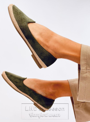 Baleriny espadryle damskie BALLOT OLIVE