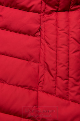 Przejściowa pikowana kurtka czerwona