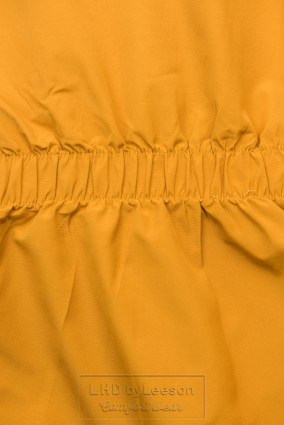 Żółta dwustronna kurtka z wzorem pepitki